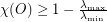 $ \chi(O) \geq 1-\frac{\lambda_{\max}}{\lambda_{\min}} $