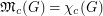 $ \mathfrak{M}_c(G) =\chi_c(G) $