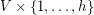 $ V\times\{1,\dots,h\} $