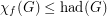 $ \chi_f(G)\leq\text{had}(G) $