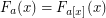 $ F_a (x) = F_{a[x]} (x) $