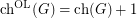 $ \text{ch}^{\text{OL}}(G) = \text{ch}(G) + 1 $