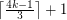 $ \left\lceil\frac{4k-1}{3}\right\rceil+1 $