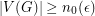 $ |V(G)|\geq n_0(\epsilon) $