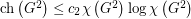 $ \text{ch}\left(G^2\right) \leq c_2\chi\left(G^2\right)\log{\chi\left(G^2\right)} $