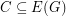 $ C \subseteq E(G) $