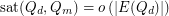 $ \text{sat}(Q_d,Q_m) = o\left(|E(Q_d)|\right) $