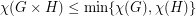 $ \chi(G \times H) \le \min\{ \chi(G), \chi(H) \} $