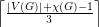 $ \left\lceil\frac{|V(G)|+\chi(G)-1}{3}\right\rceil $