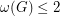 $ \omega(G)\leq 2 $