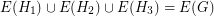 $ E(H_1) \cup E(H_2) \cup E(H_3) = E(G) $