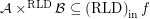 $ \mathcal{A} \times^{\mathsf{\ensuremath{\operatorname{RLD}}}} \mathcal{B} \subseteq \left( \mathsf{\ensuremath{\operatorname{RLD}}} \right)_{\ensuremath{\operatorname{in}}} f $