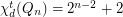 $ \chi_d ^t(Q_n)=2^{n-2}+2 $