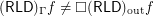 $ (\mathsf{RLD})_{\Gamma} f \ne \square (\mathsf{RLD})_{\mathrm{out}} f $