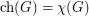 $ \text{ch}(G)=\chi(G) $