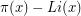 $ \pi(x) − Li(x) $