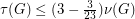 $ \tau(G) \leq (3-\frac{3}{23})\nu(G) $